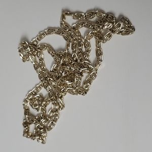 Vintage lightweight very long silvery gold chain stamped Made In Germany